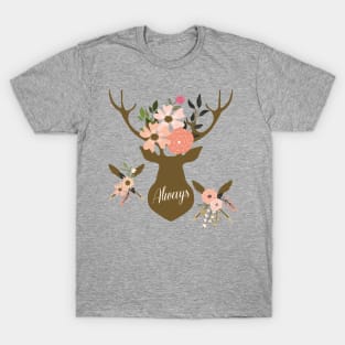 Floral Deer T-Shirt